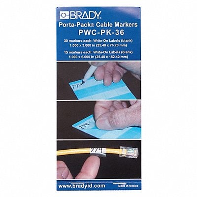 Wire Marker Book Write-On Laminatng PK10 MPN:PWC-PK-36