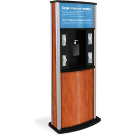 Braeside Series 900 Deluxe Infection Control Kiosk Cherry Kiosk900-DC