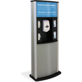 Braeside Series 900 Deluxe Infection Control Kiosk Matte Gray Kiosk900-DG