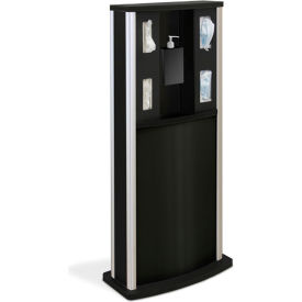 Braeside Series 900 Standard Infection Control Kiosk Matte Black Kiosk900-SB