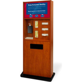 Braeside Preventionist Deluxe Six-In-One Infection Control Kiosk Cherry PV-601-CH