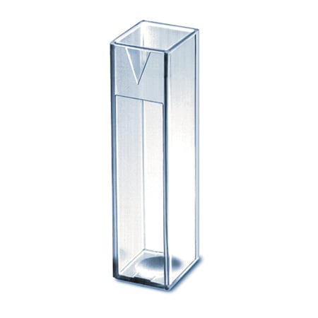 BRAND PS Cuvettes, Semi-micro, 1.5 to 3 mL, 4.5 x 23 mm window, pk/500 MPN:759075D
