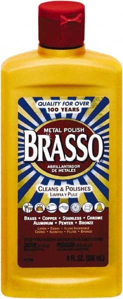 Metal Polish Cleaner: Liquid, 8 fl oz Bottle, Unscented MPN:RAC89334