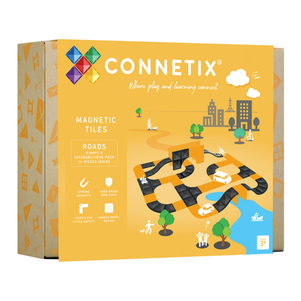 Connetix Magnetic Tiles Ramps & Intersections Pack, 16 Pieces MPN:CNTO00016RI