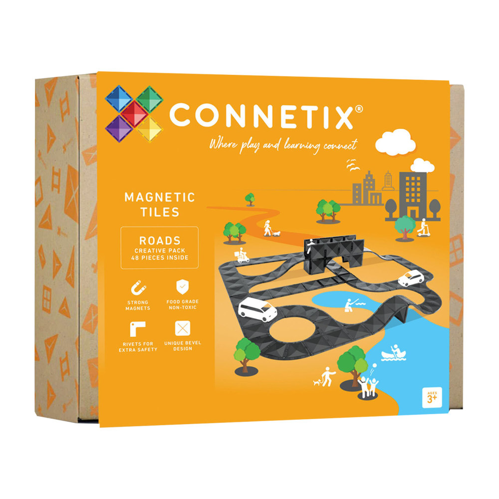 Connetix Magnetic Tiles Creative Roads Pack, 48 Pieces MPN:CNTO00048CR