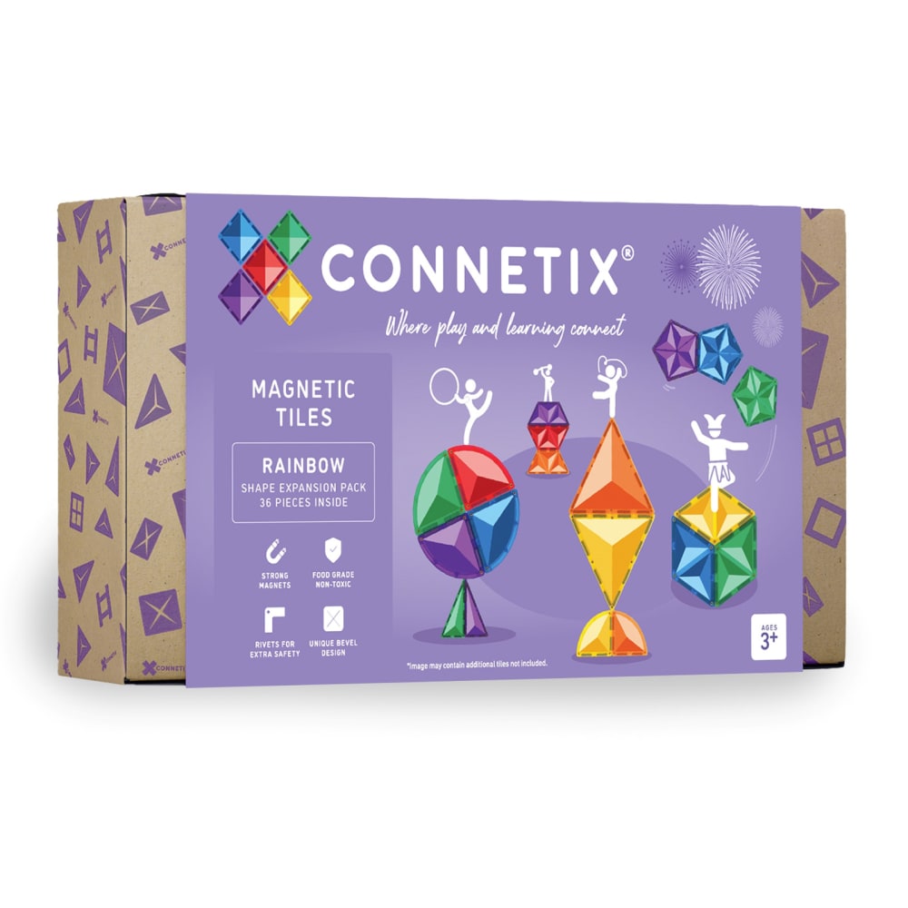 Connetix Magnetic Tiles Rainbow Shape Expansion Pack, 36 Pieces MPN:CNTR00036SE