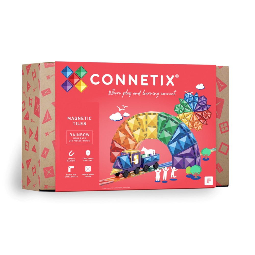 Connetix Magnetic Tiles Rainbow Mega Pack, 212 Pieces MPN:CNTR00212ME