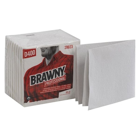 Brawny Prof D400 Cleaning Towels Wht 65/Pk MPN:20023