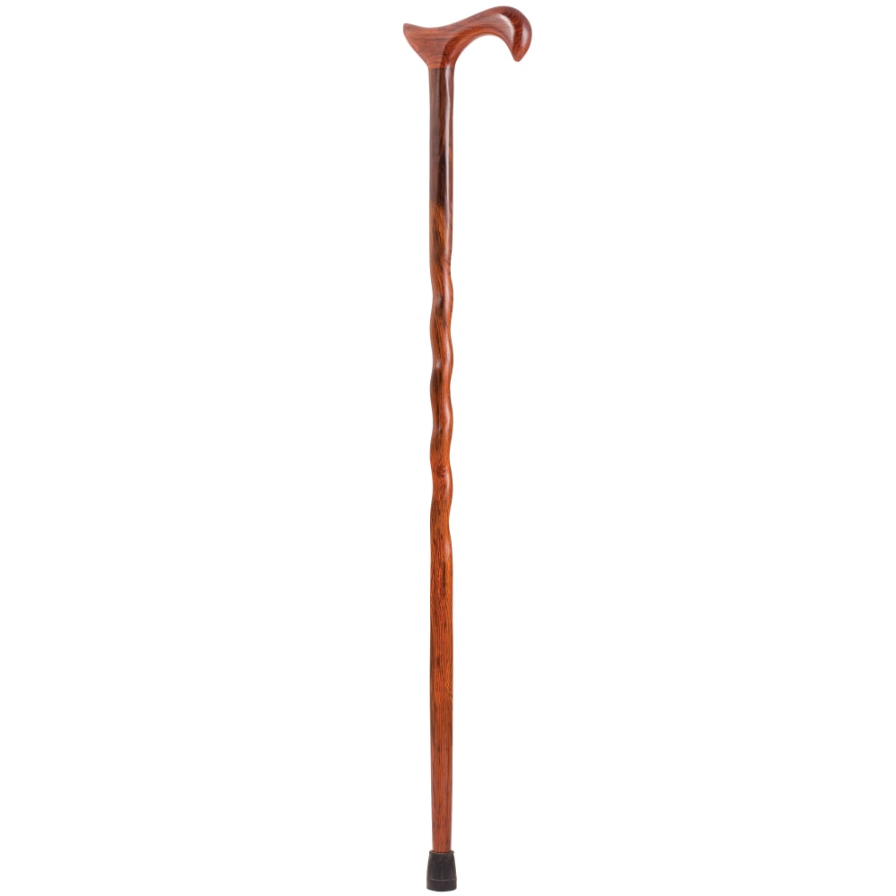 Brazos Walking Sticks Twisted Cocobolo Exotic Wood Derby Cane, 37in MPN:502-3000-0065