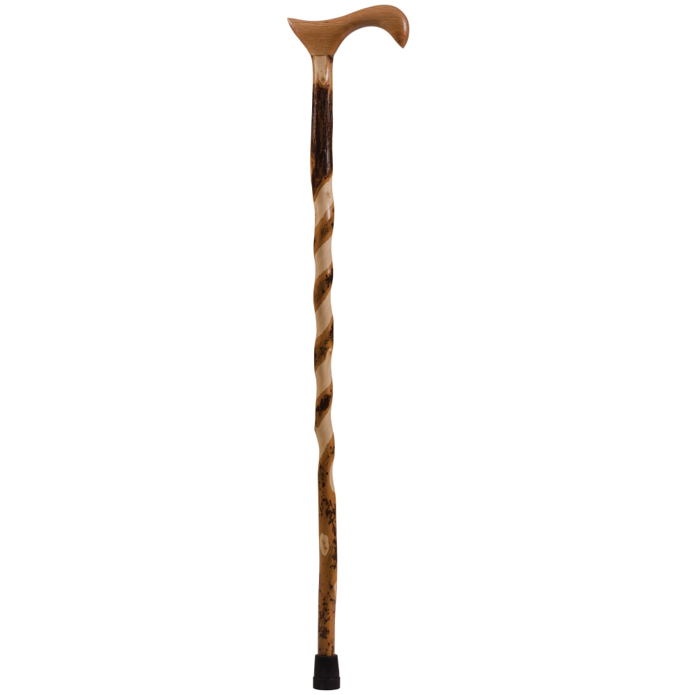 Brazos Walking Sticks Free Form Twisted Hickory Walking Cane With Derby Handle, 37in MPN:502-3000-0086