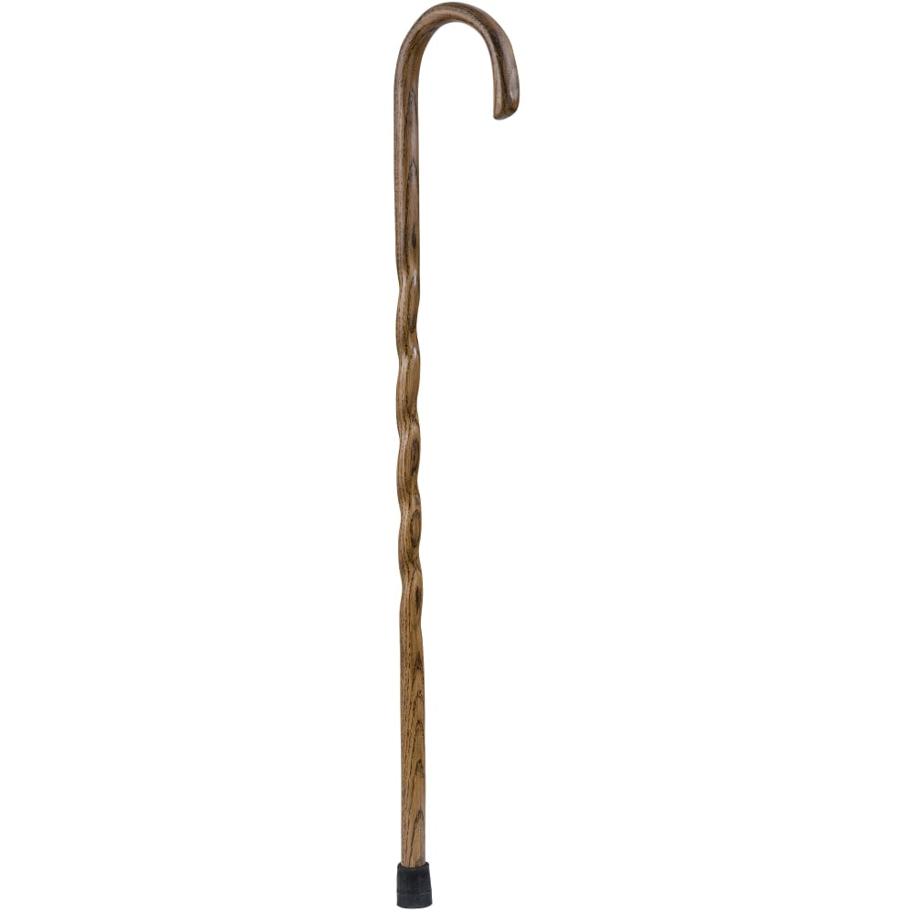 Brazos Walking Sticks Twisted Oak Crook Neck Wood Walking Cane, 37in, Brown MPN:502-3000-0246