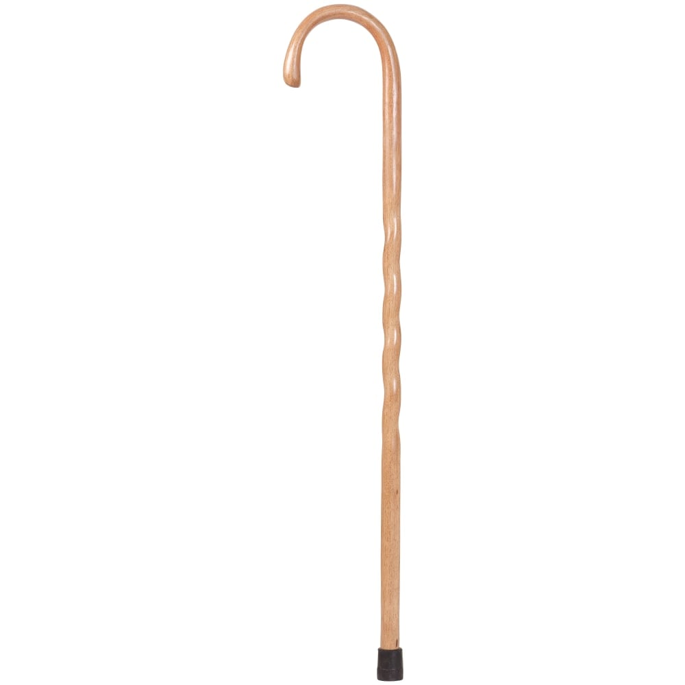 Brazos Walking Sticks Twisted Oak Crook Neck Wood Walking Cane, 37in, Tan MPN:502-3000-0248