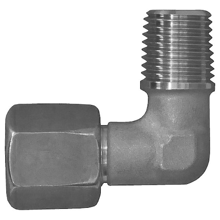 Elbow, SS, Comp. 14 mm, MNPT 3/4 in MPN:D2501-S14-08-SS