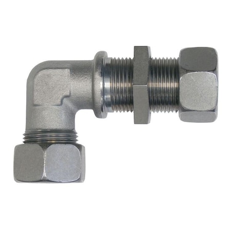 Tube Bulkhead L12, 90 Deg MPN:D2701-LN-L12-L12-SS