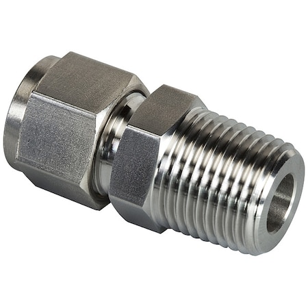 Strt, SS, Comp. 3/8 in, MNPT 3/8 in MPN:N2404-06-06-SS