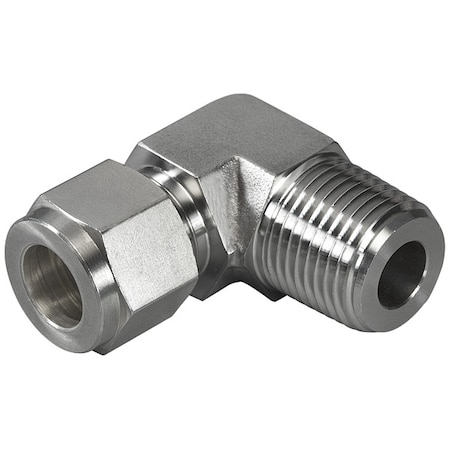 Elbow, SS, Comp. 1/4 in, MNPT 3/8 in MPN:N2501-04-04-SS