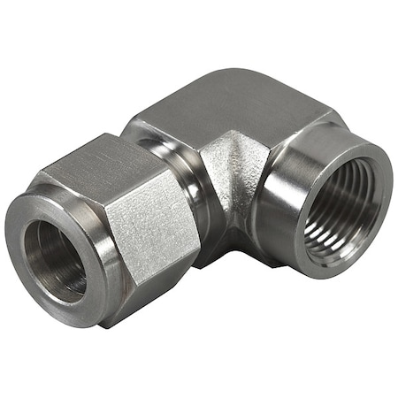 Elbow, SS, Comp. 1/4 in, FNPT 3/8 in MPN:N2502-04-04-SS