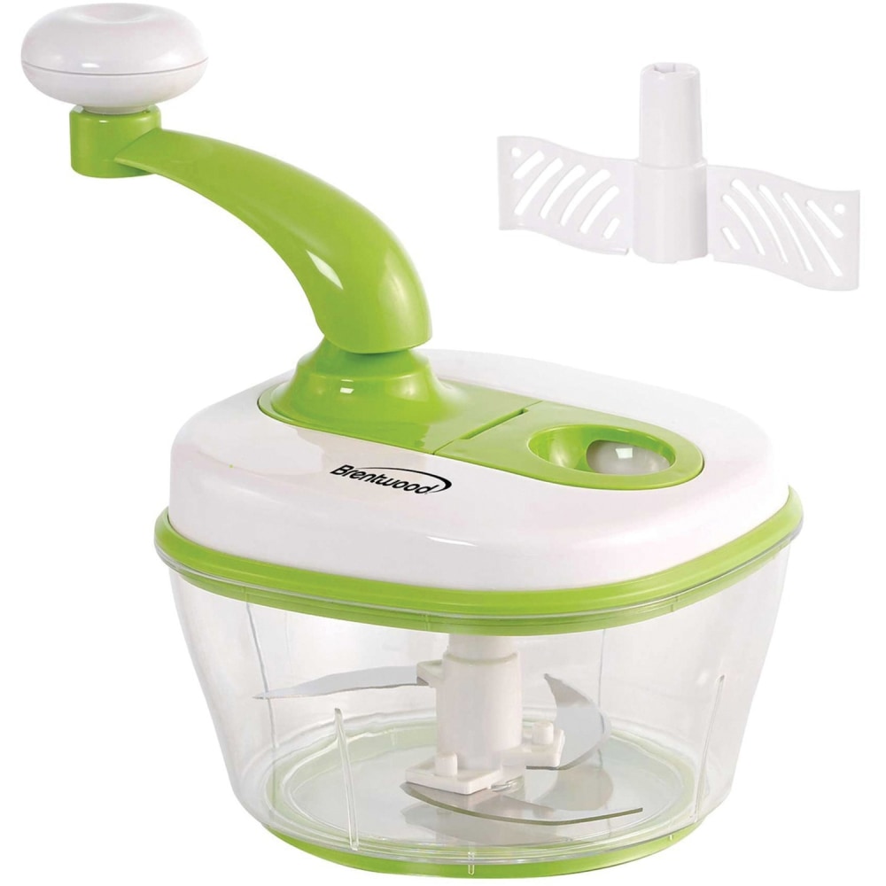 Brentwood Food Processor With 8-Cup Storage Container, Stainless Steel Blades and Paddle Mixer, Green/White MPN:KA-5050G