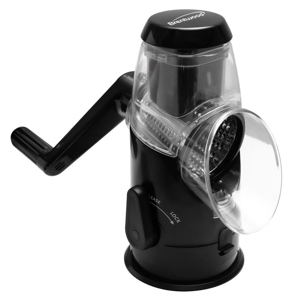 Brentwood Rotary Grater with Handle and Stainless Steel Drum Blades, Black MPN:KA-5060BK