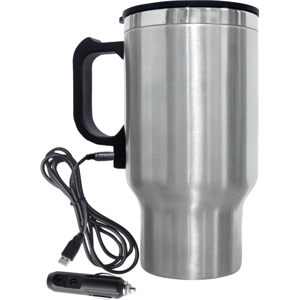 Brentwood Geojug Stainless Steel 12-Volt Heated Travel Mug, 16-Oz., CMB-16C MPN:CMB-16C