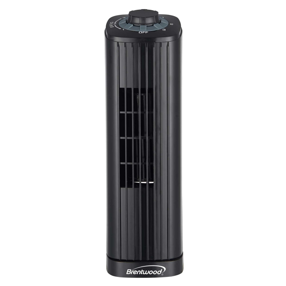 Brentwood 14-in. 3-Speed Portable Oscillating Tower Fan, Black, F-14TBK MPN:F-14TBK