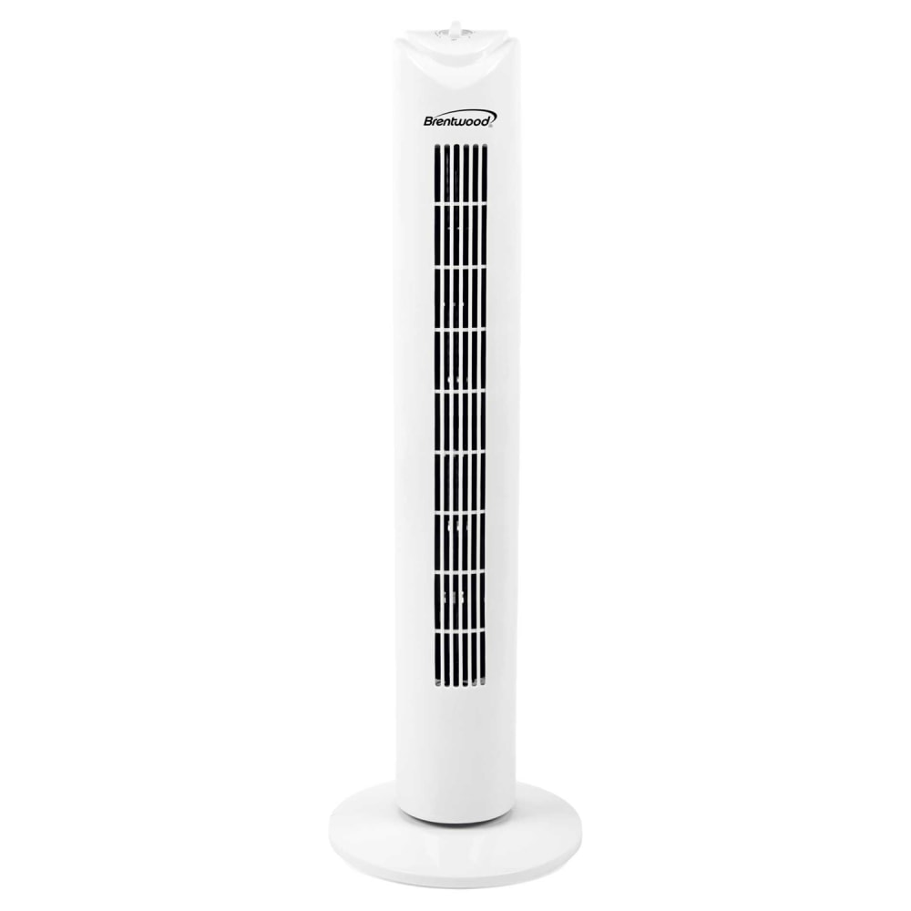 Brentwood 32-In. 3-Speed Portable Oscillating Tower Fan with Timer, White, F-32TW MPN:F-32TW