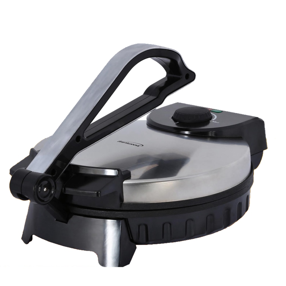 Brentwood Roti/Flatbread/Tortilla Maker, 6inH x 13inW x 14inD, Silver MPN:995102821M
