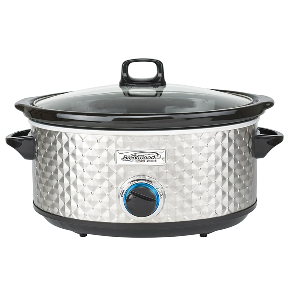 Brentwood Select 7-Quart Slow Cooker, Silver MPN:995109858M