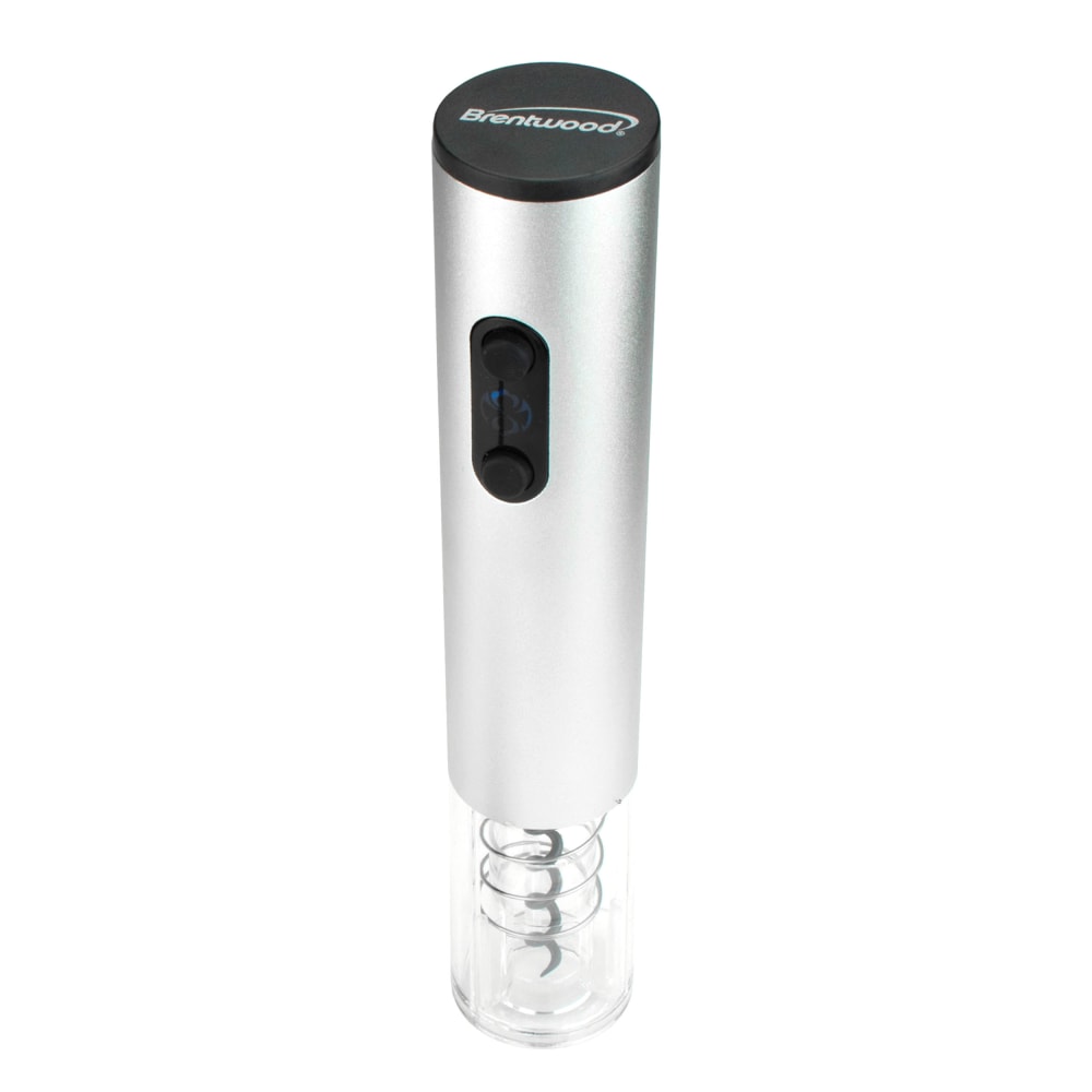 Brentwood Portable Electric Wine Bottle Opener, 10in, Silver MPN:995115753M