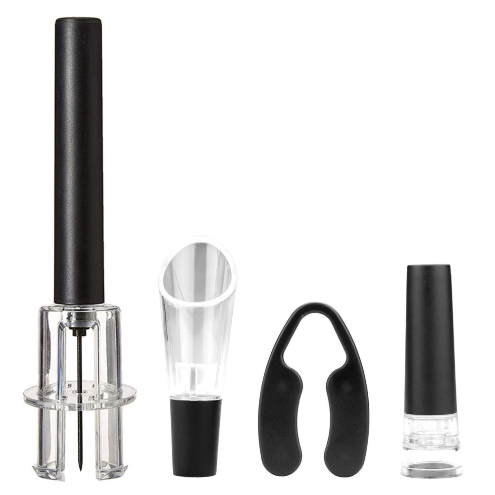Brentwood Air Pump Wine Bottle Opener, 7-3/4inH, Black MPN:995115754M