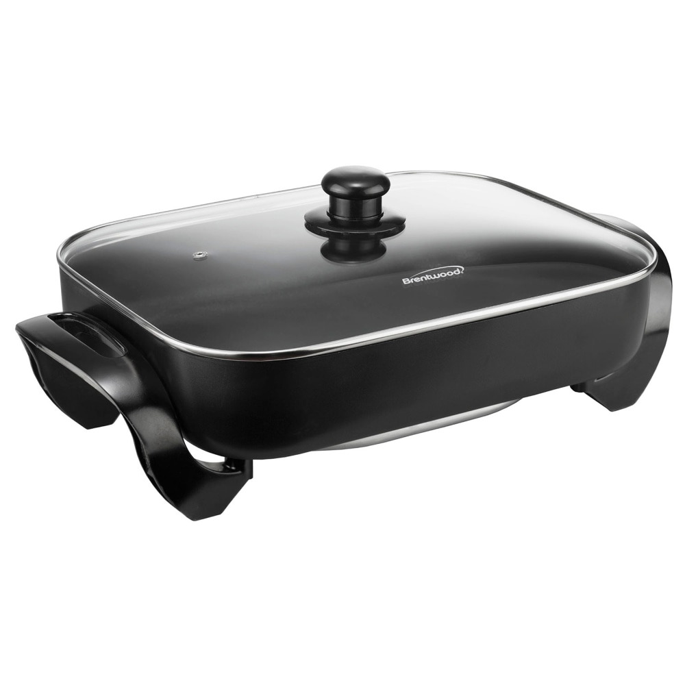 Brentwood 16in Electric Skillet With Glass Lid, 7-1/2inH x 12-1/4inW x 21inD, Black MPN:99583214M