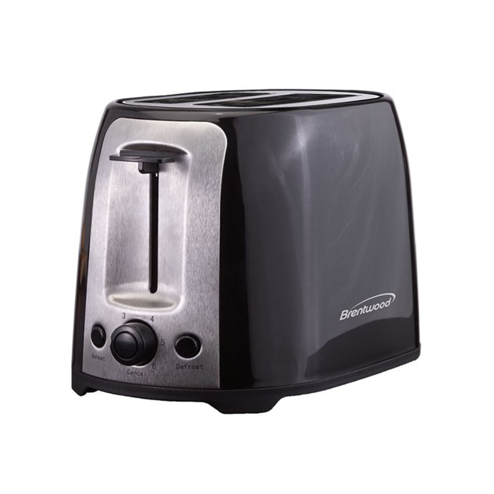 Brentwood 2-Slice Extra-Wide-Slot Cool-Touch Toaster, Black/Stainless Steel MPN:99591231M
