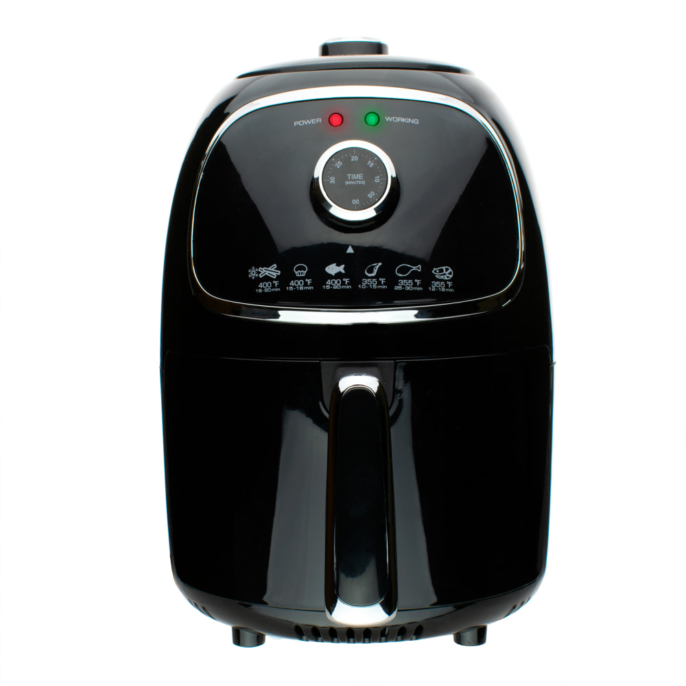 Brentwood 2-Quart Electric Air Fryer, Black/Silver MPN:AF-202BK
