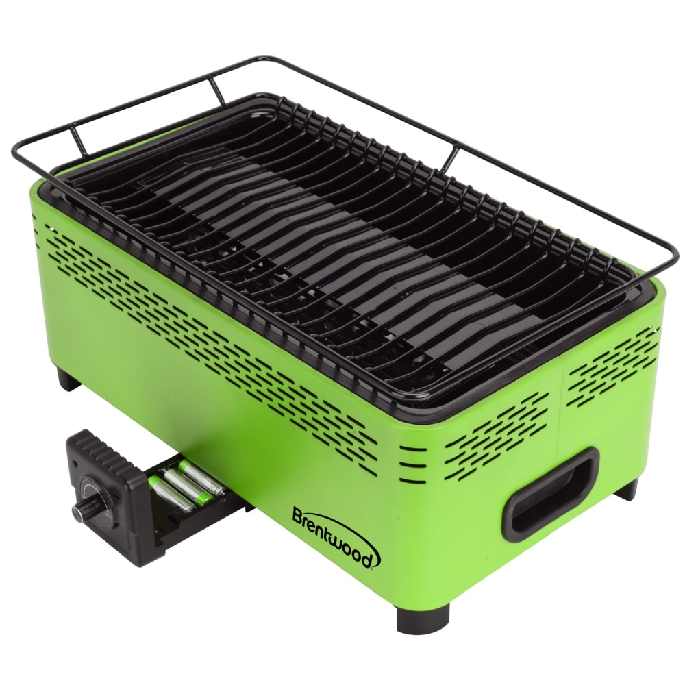Brentwood 14-In. x 8-In. Rectangular Nonstick Smokeless Portable BBQ, Green, BBF-31G MPN:BBF-31G