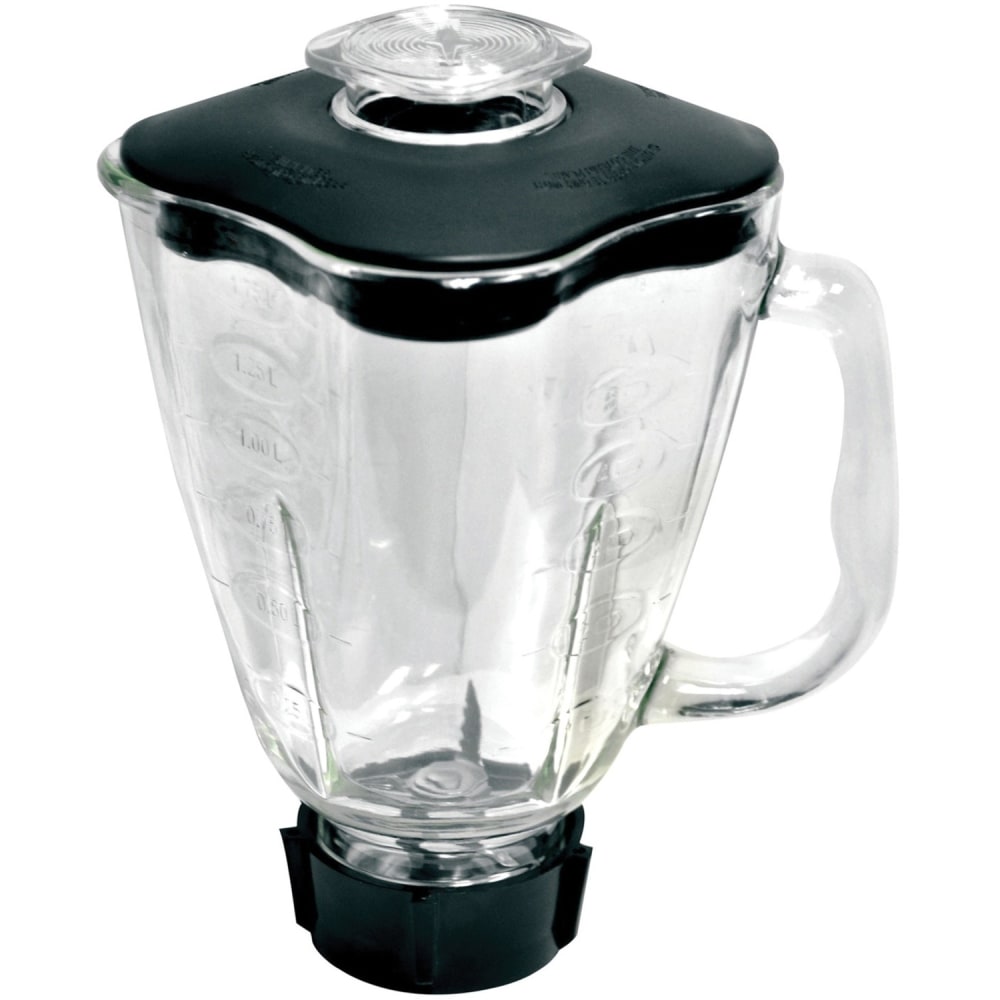 Brentwood 60 Oz Blender Glass Jar 6-Piece Replacement Set For Oster Blender, Black, P-OST723 MPN:P-OST723