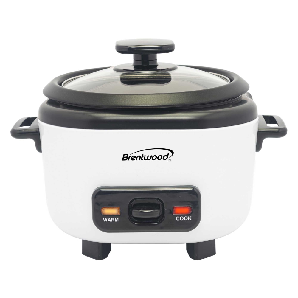Brentwood RC-5006W 3-Cups Uncooked/6-Cups Cooked Electric Rice Cooker with Measuring Cup and Spatula, White MPN:RC-5006W