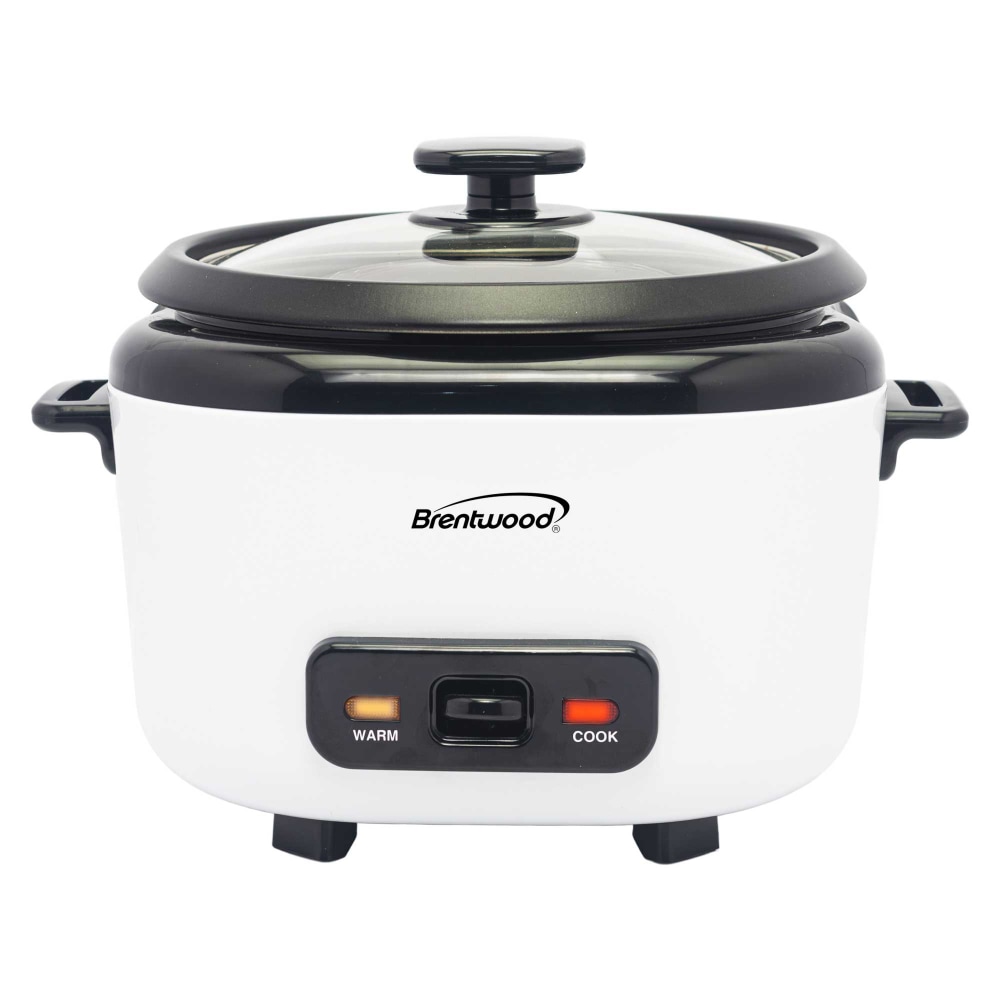 Brentwood RC-5010W 5-Cups Uncooked/10-Cups Cooked Electric Rice Cooker with Measuring Cup and Spatula, White MPN:RC-5010W