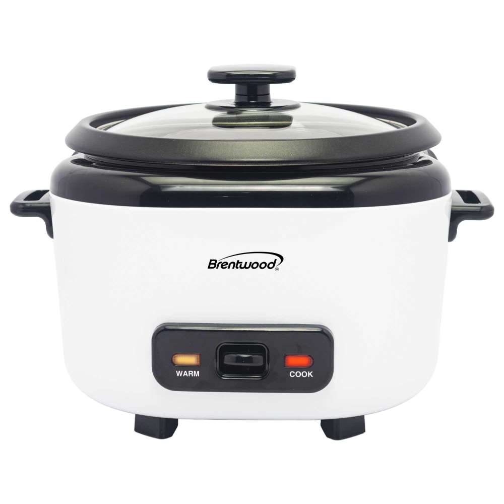 Brentwood RC-5016W 8-Cups Uncooked/16-Cups Cooked Electric Rice Cooker with Measuring Cup and Spatula, White MPN:RC-5016W