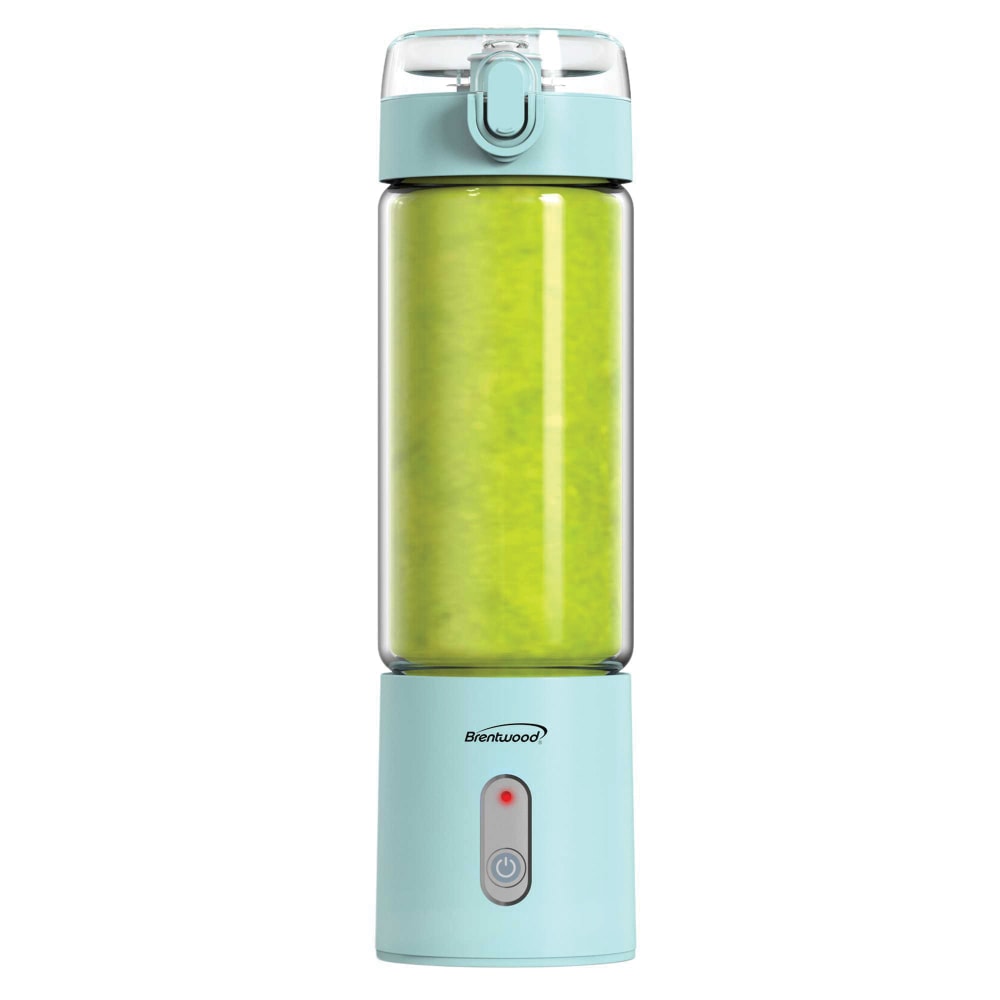 Brentwood 50-Watt 17 Oz Portable Battery-Operated USB-Chargeable Glass Blender, Blue MPN:RJB-100BL