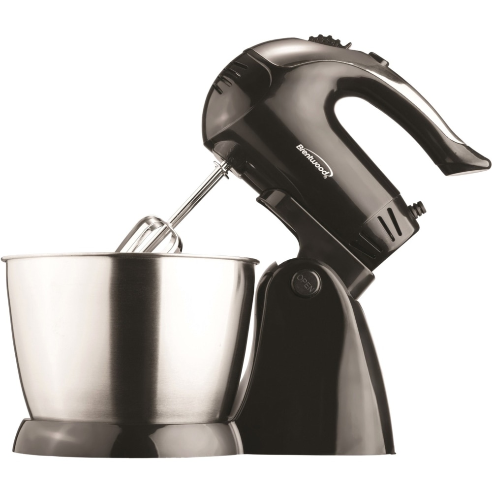 Brentwood 5 Speed Stand Mixer with Stainless Steel Bowl in Black (SM-1153) - 200 W - Black MPN:SM-1153