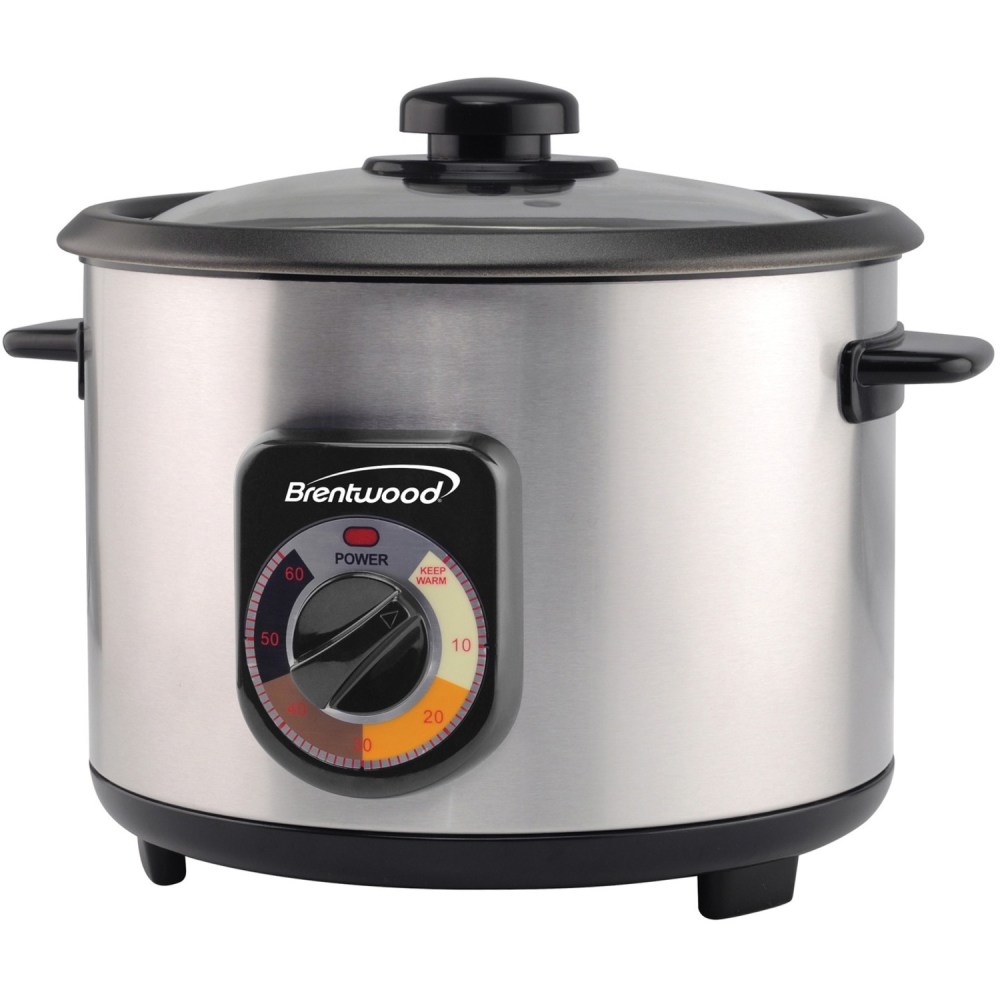Brentwood TS-1020S Rice Cooker - 700 WRice, Soup - Silver, Black, Stainless Steel MPN:TS-1020S
