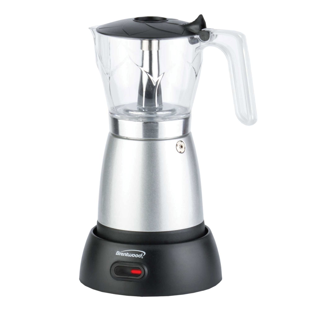 Brentwood 6-Cup Cordless Electric Moka Pot Espresso Machine, Silver MPN:TS-119S