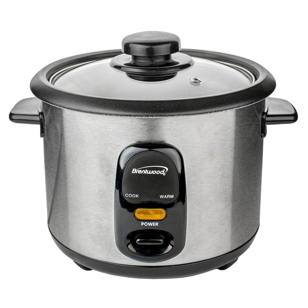 Brentwood 8-Cup Rice Cooker With Steamer, Silver MPN:TS-15
