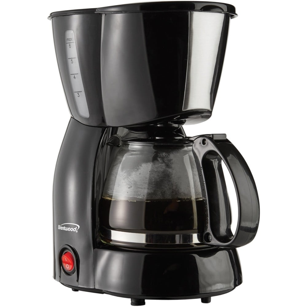 Brentwood (TS-213BK) 4 Cup Coffee Maker - 650 W - 4 Cup(s) - Multi-serve - Black - Tempered Glass Body MPN:TS-213BK