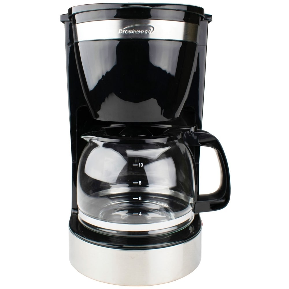 Brentwood TS-215BK 12-Cup Coffee Maker, Black - 800 W - 12 Cup(s) - Multi-serve - Black MPN:TS-215BK