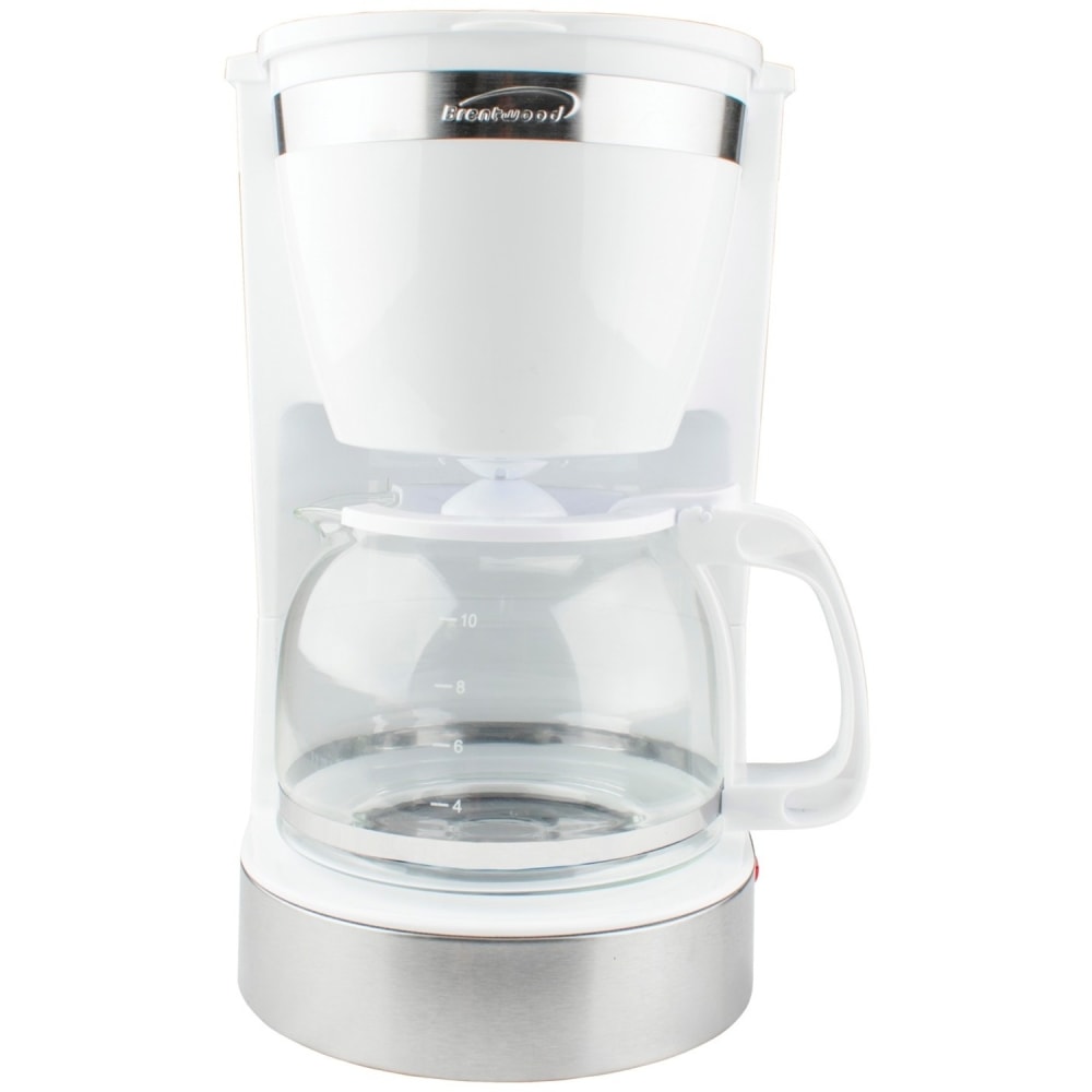 Brentwood TS-215W 12-Cup Coffee Maker, White - 800 W - 12 Cup(s) - Multi-serve - White MPN:TS-215W