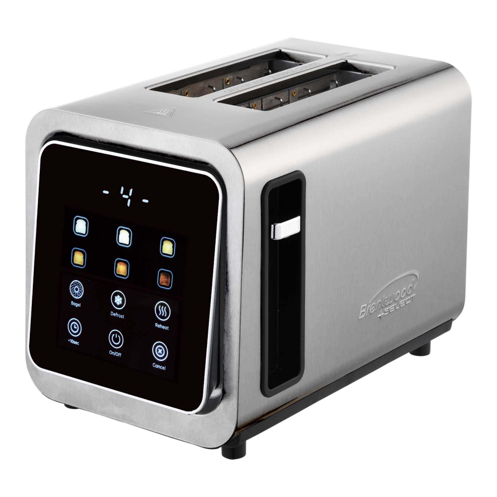 Brentwood 1, 100-Watt 2-Slice Touch-Screen Digital Toaster with Extra-Wide Slots, Stainless Steel, TS-228DS MPN:TS-228DS