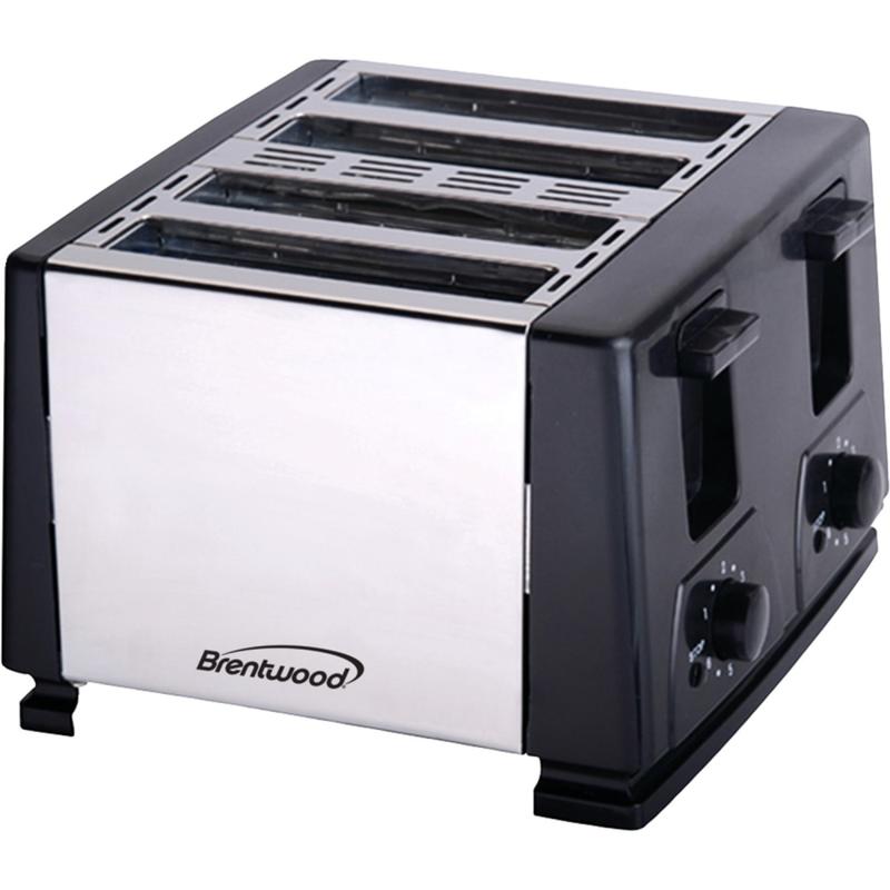 Brentwood Toaster - Toast - Brushed Stainless Steel, Black MPN:TS-284