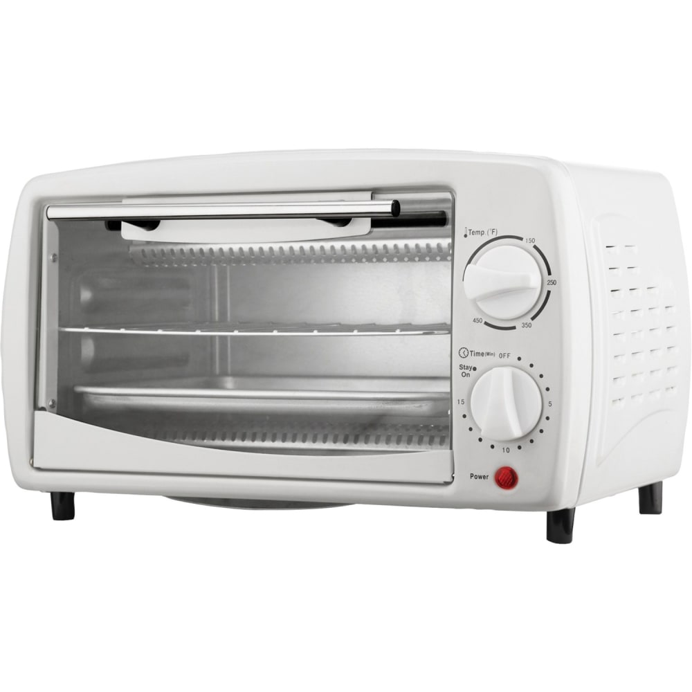 Brentwood 4-Slice Toaster Oven And Broiler, 9-1/2inH x 15-1/2inW x 9inD, White MPN:TS-345W