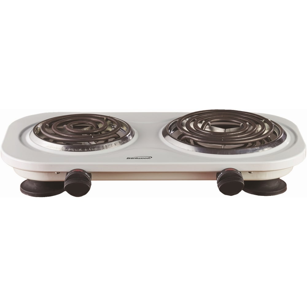 Brentwood TS-361W 1500w Double Electric Burner, White - Burner MPN:TS-361W